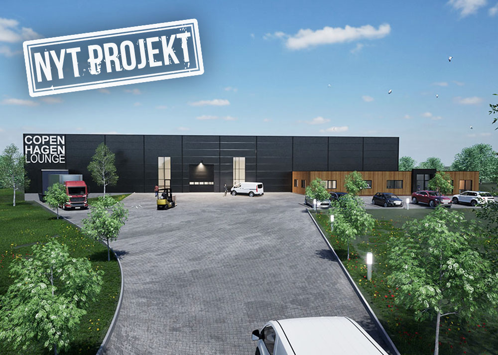 Kontor- og lagerbygning, CPH Lounge, Hillerød, erhvervs byggeri